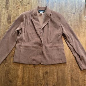 Vintage Camel Colored Blazer With Shoulder Pads 6P